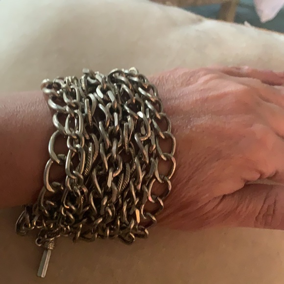 Multi Chain bracelet punk goth boho - Picture 2 of 3